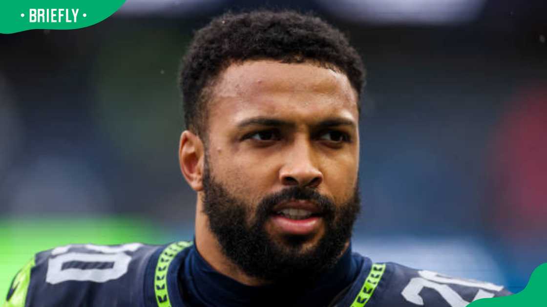 Julian Love of the Seattle Seahawks before the game against the Minnesota Vikings Julian Love of the Seattle Seahawks before the game against the Minnesota Vikings