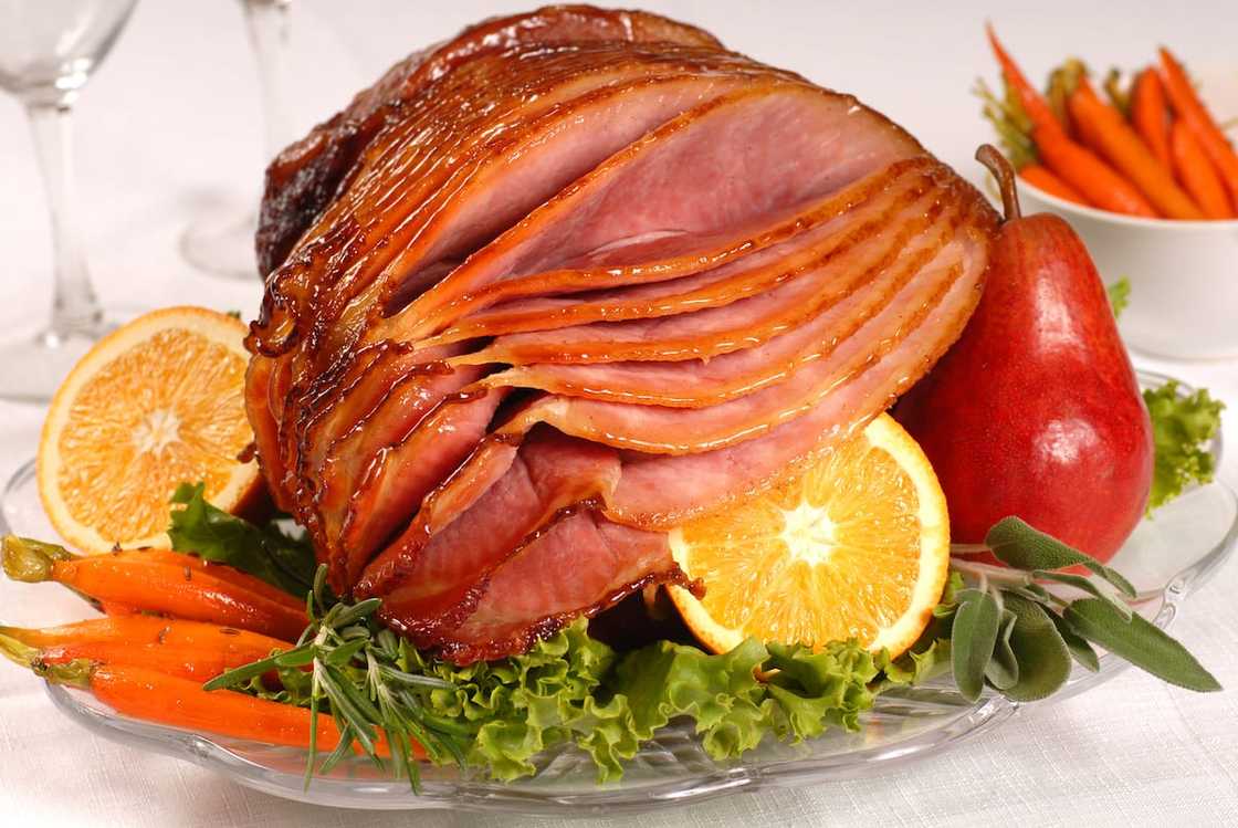 Glazed ham and vegetables Glazed ham and vegetables