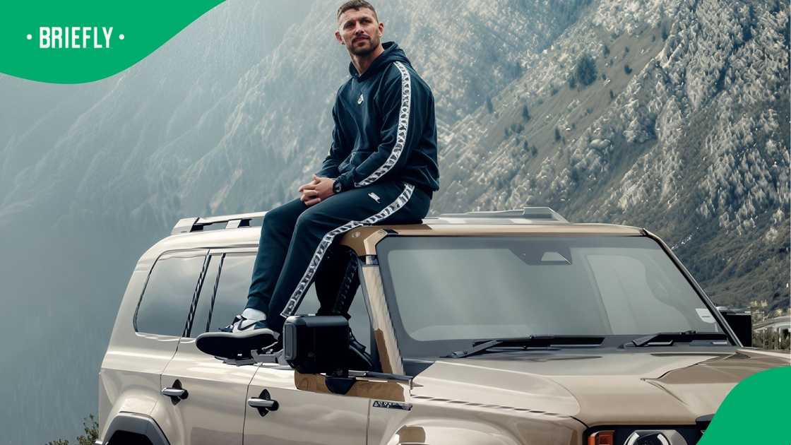 Springboks, Willie le Roux, Toyota Land Cruiser Prado. Springboks, Willie le Roux, Toyota Land Cruiser Prado.