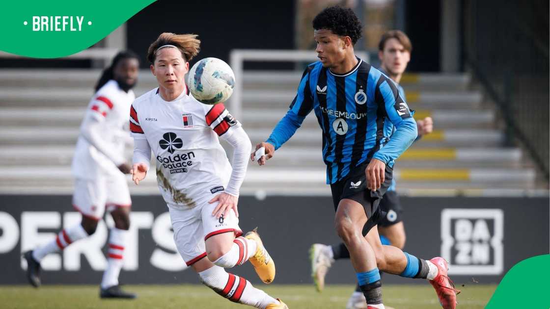 Shandre Campbell made his debut for Club Brugge's senior team.