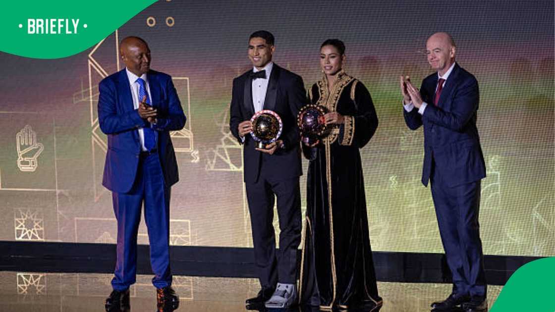 Achraf Hakimi, Ghizlane Chebbak, CAF Awards.