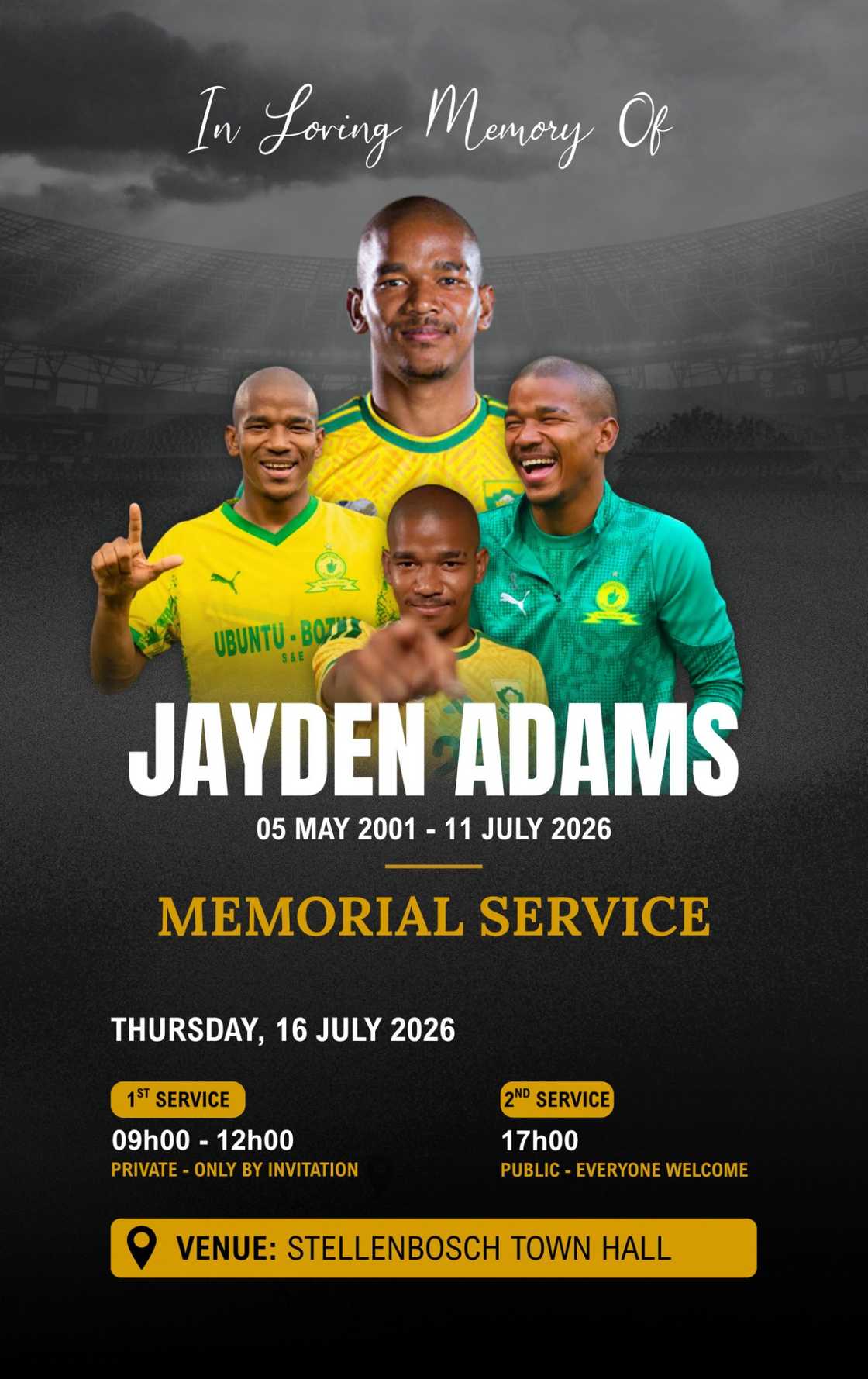Jayden Adams memorial service confirmed Jayden Adams memorial service confirmed