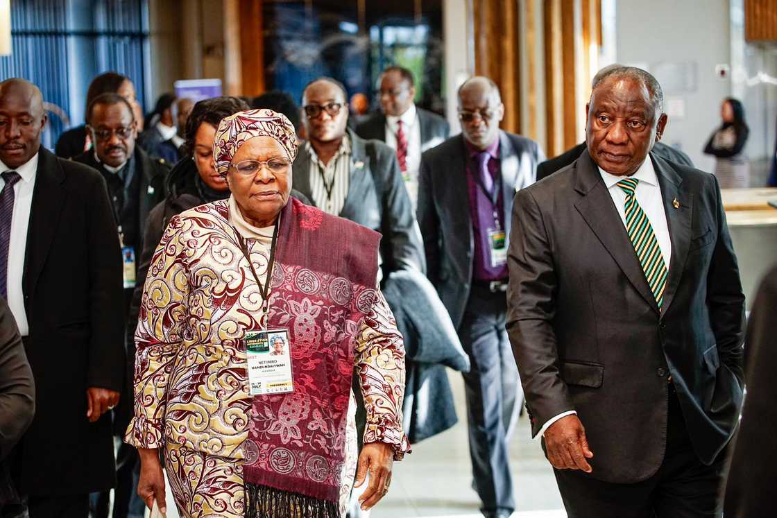 President Cyril Ramaphosa welcomed Namibian president Netumbo Nandi-Ndaitwah