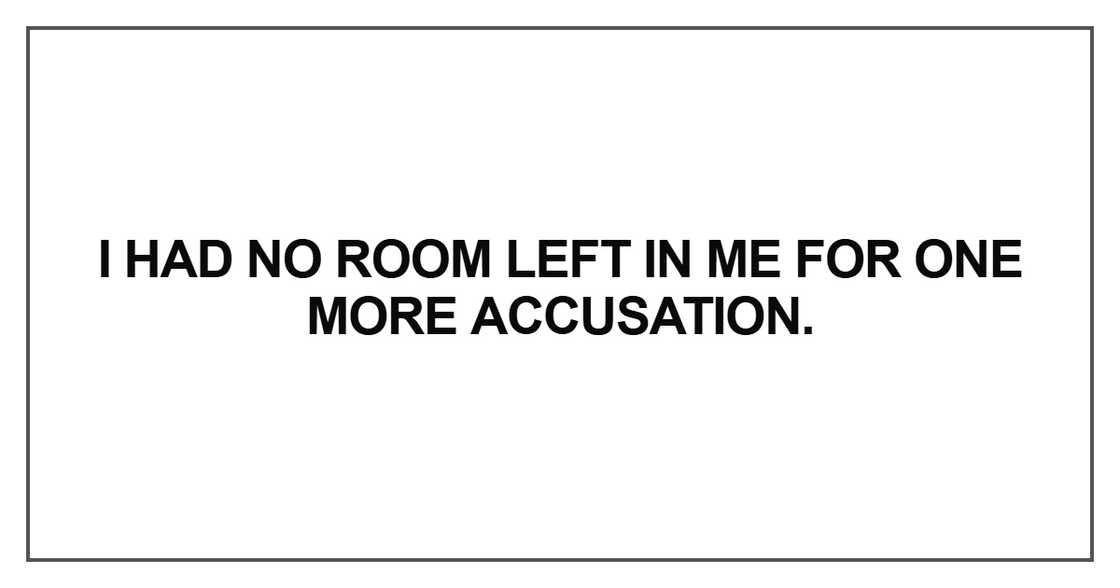 I had no room left in me for one