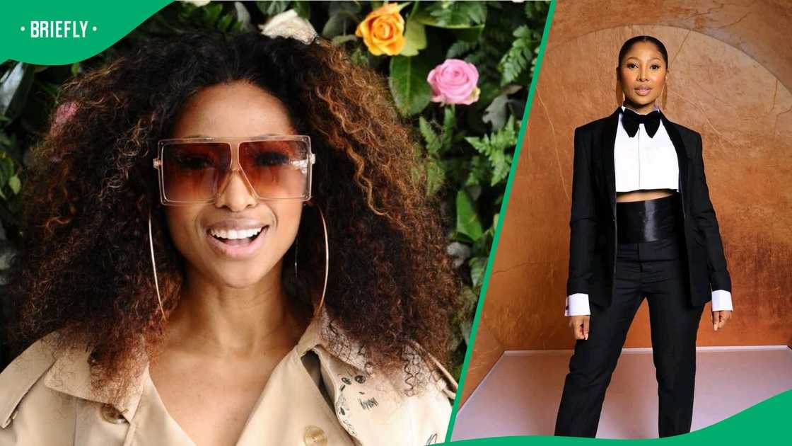 Enhle Mbali shows off her body. Enhle Mbali shows off her body.