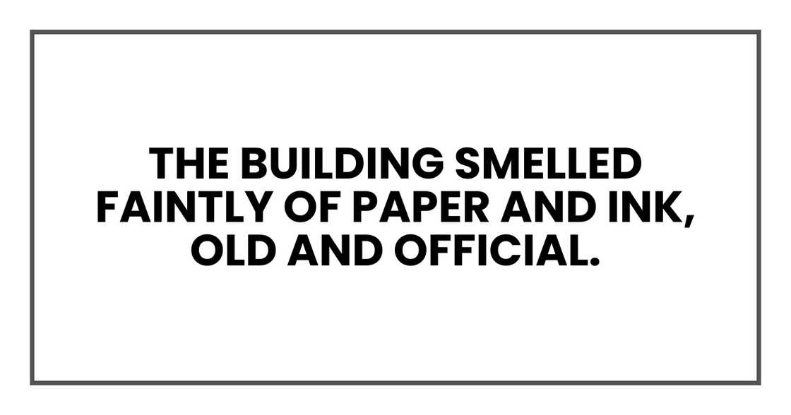 THE BUILDING SMELLED