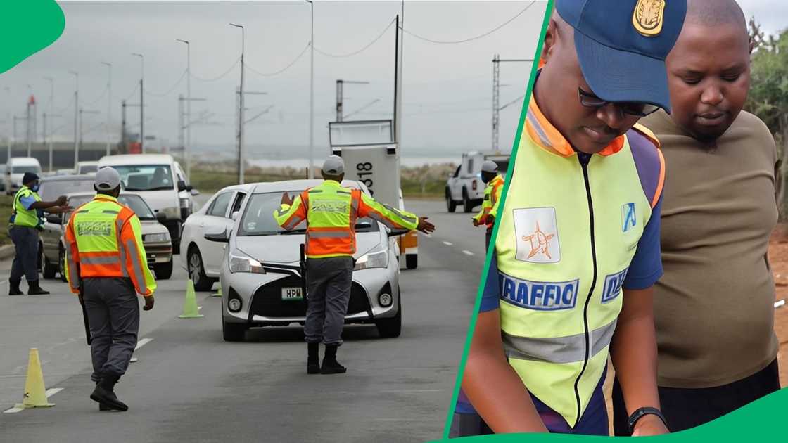 The officer was filmed counting a stack of cash in a vehicle's boot while a handcuffed suspect watched The officer was filmed counting a stack of cash in a vehicle's boot while a handcuffed suspect watched