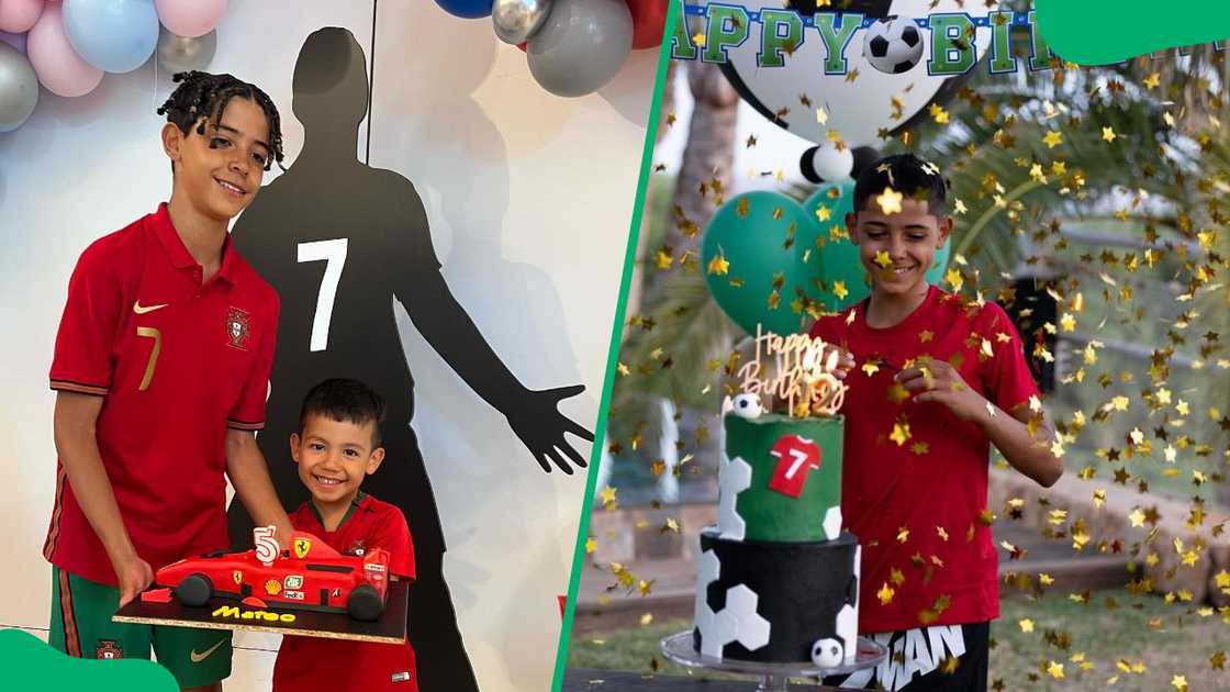 Cristiano Ronaldo Jr. during birthday celebration