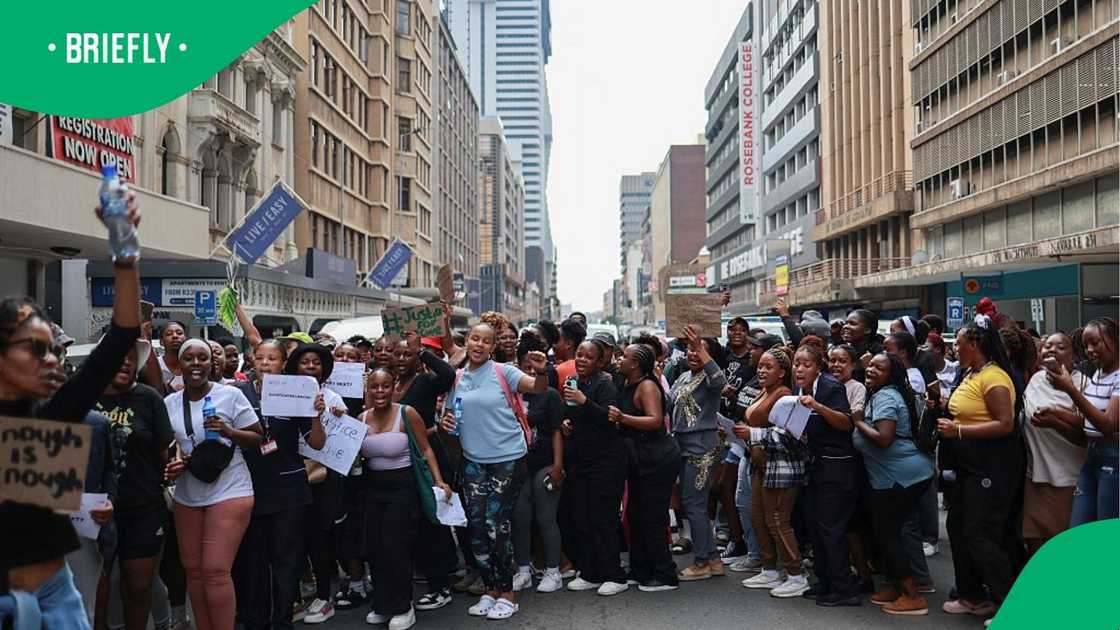 SA people pictured during the JusticeForCwecwe protest SA people pictured during the JusticeForCwecwe protest