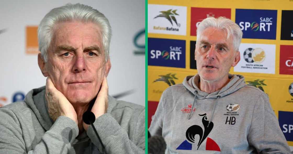 Bafana Bafana coach Hugo Broos addressing media prior to SA friendly against France Bafana Bafana coach Hugo Broos addressing media prior to SA friendly against France