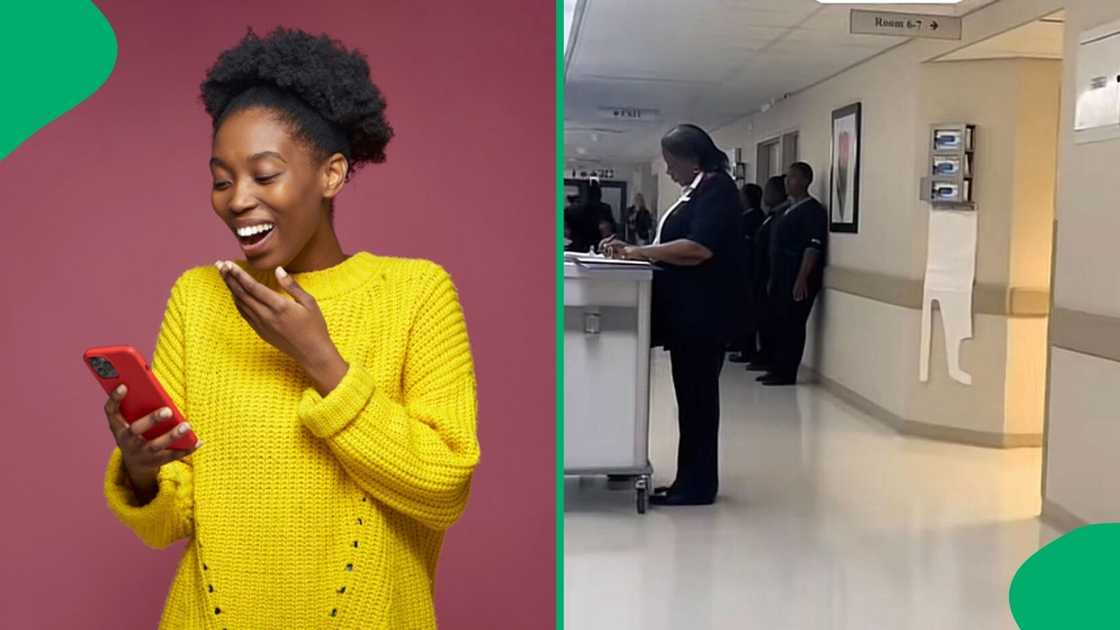 A TikTok video shows South African hospital staff singing, which wowed many.