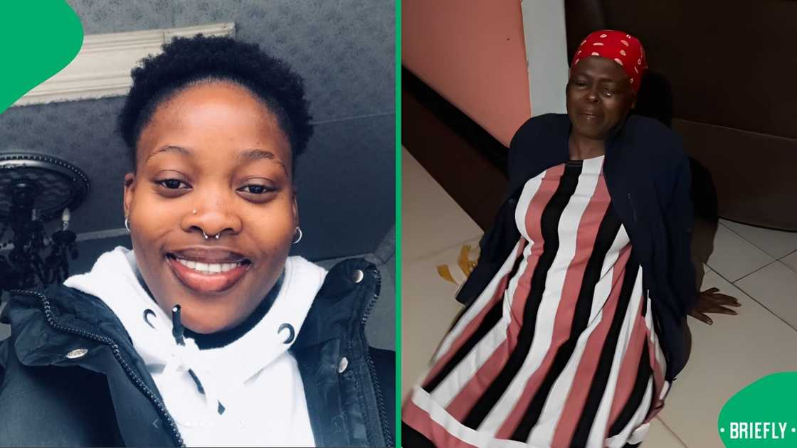 The woman made a faceless elephant with a long horn while the young boy slept The woman made a faceless elephant with a long horn while the young boy slept