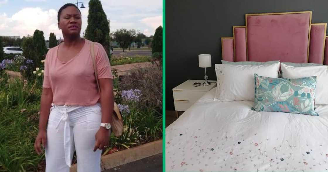 A lady who takes pride in her stunning bedroom and has a talent for interiors A lady who takes pride in her stunning bedroom and has a talent for interiors