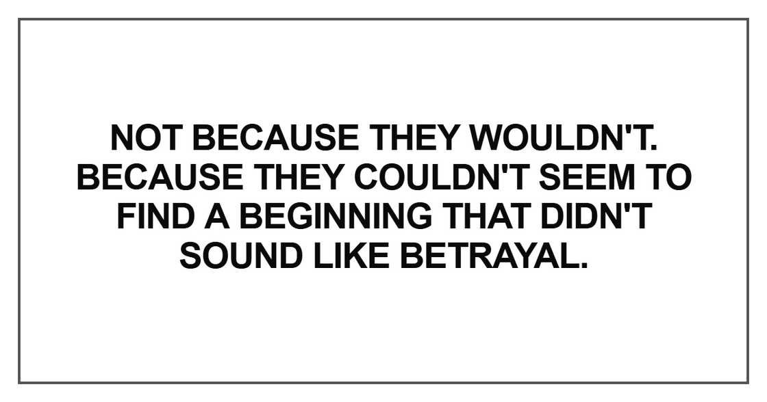Not because they wouldn't Not because they wouldn't
