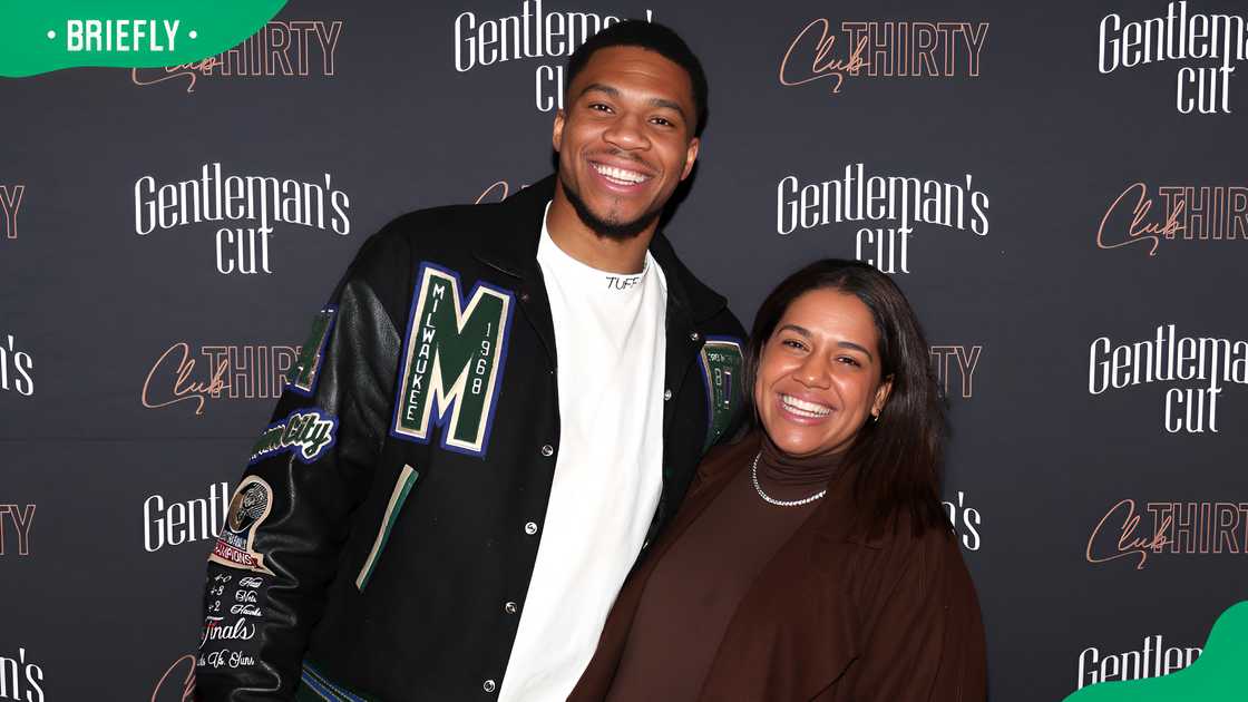 Giannis Antetokounmpo and Mariah Riddlesprigger in San Francisco