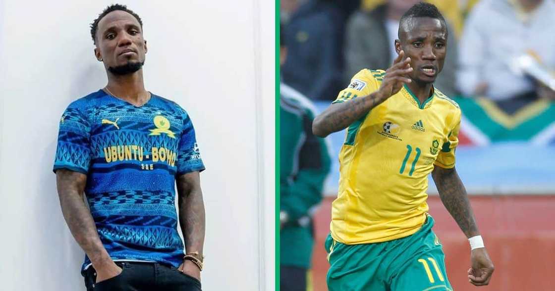 Teko Modise, a former Mamelodi Sundowns and Bafana midfielder, showed Mzansi his new car.