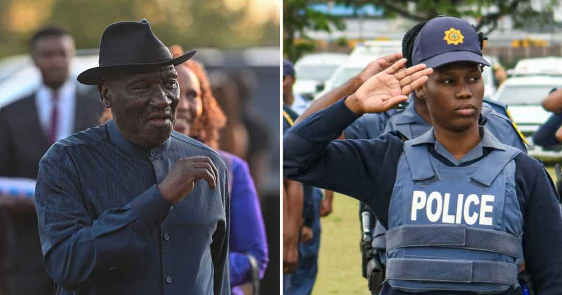 Bheki Cele advises newly trained constables while welcoming them to the South African Police Service Bheki Cele advises newly trained constables while welcoming them to the South African Police Service