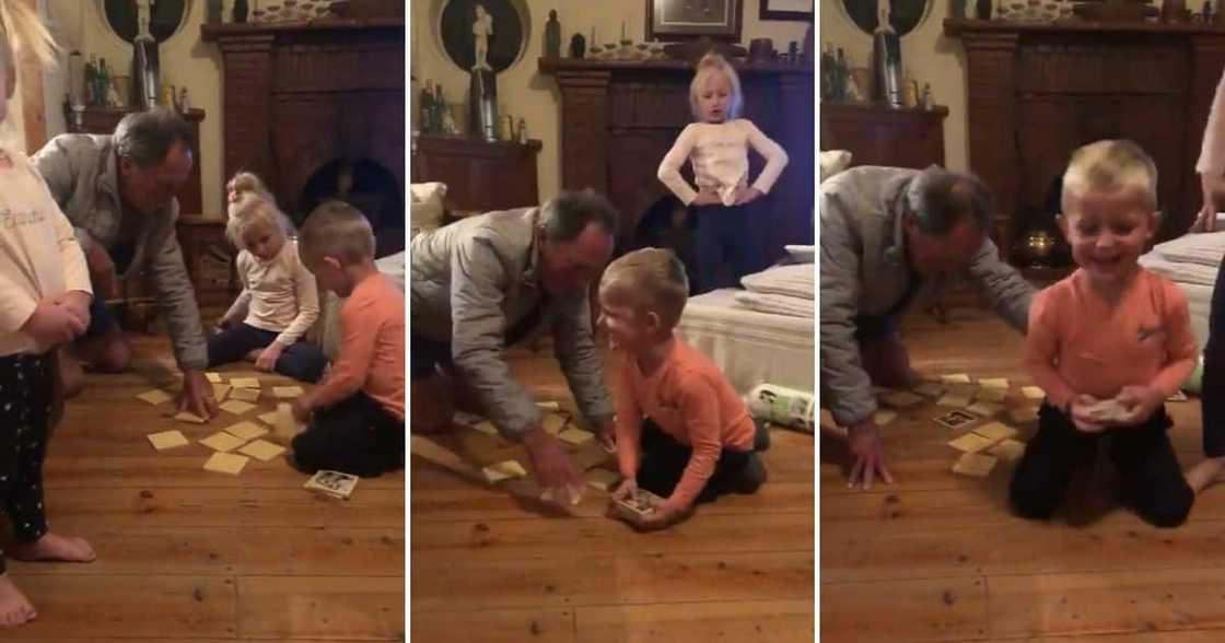 White family playing game and speaking SeSotho White family playing game and speaking SeSotho