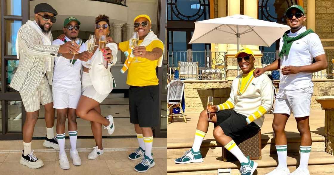 Somisi shares snaps of Anele Mdoda's Wimbeldon themed birthday