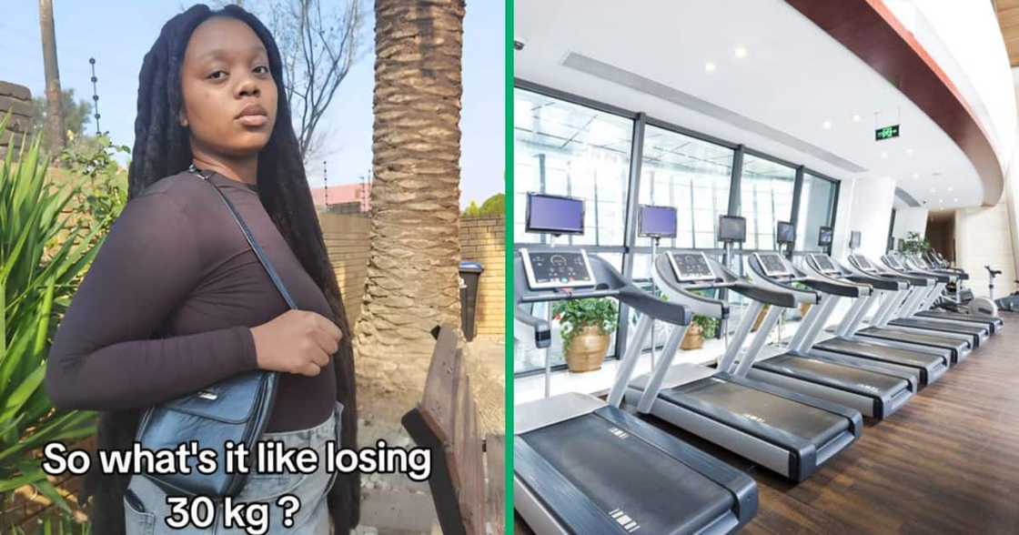 A woman shared her weight loss journey from 90kg to 60kg in a TikTok video. A woman shared her weight loss journey from 90kg to 60kg in a TikTok video.