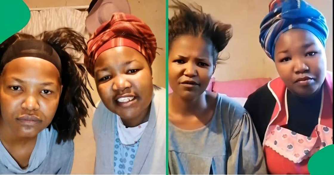 A TikTok video shows women complaining about pizza. A TikTok video shows women complaining about pizza.
