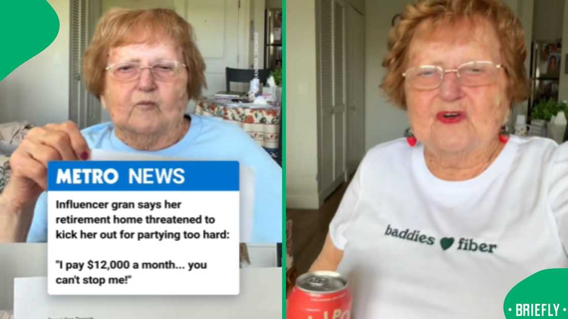 The visual on the right captured the personality and character of the 96-year-old influencer