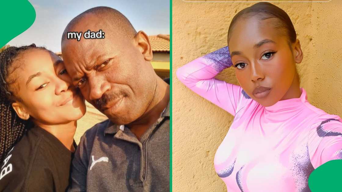 Daughter shares a video of her dad in women's clothes as part of a TikTok challenge