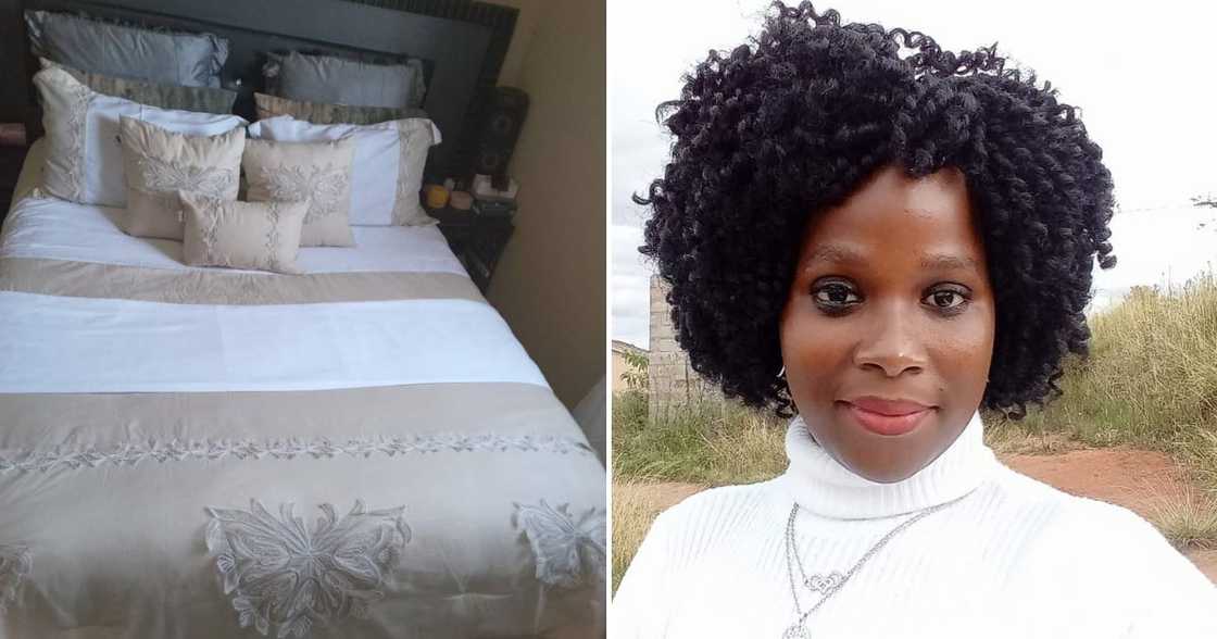 The KZN woman takes pride in her bedroom