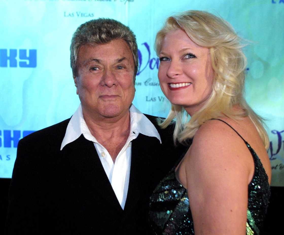 Actor Tony and his wife Jill Vandenberg at the Green Valley Ranch Station's grand opening celebration on 18 December 2001.