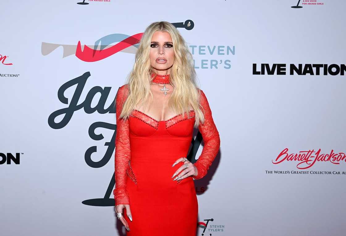 Jessica Simpson attends the Jam for Janie Grammy Awards Viewing Party