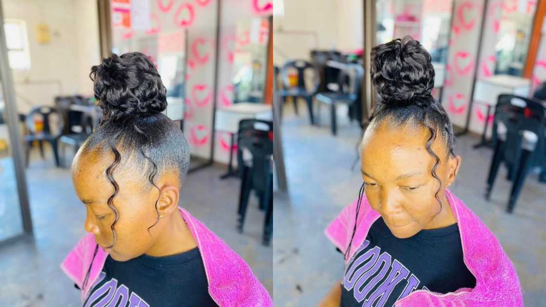 Curly bun Curly bun