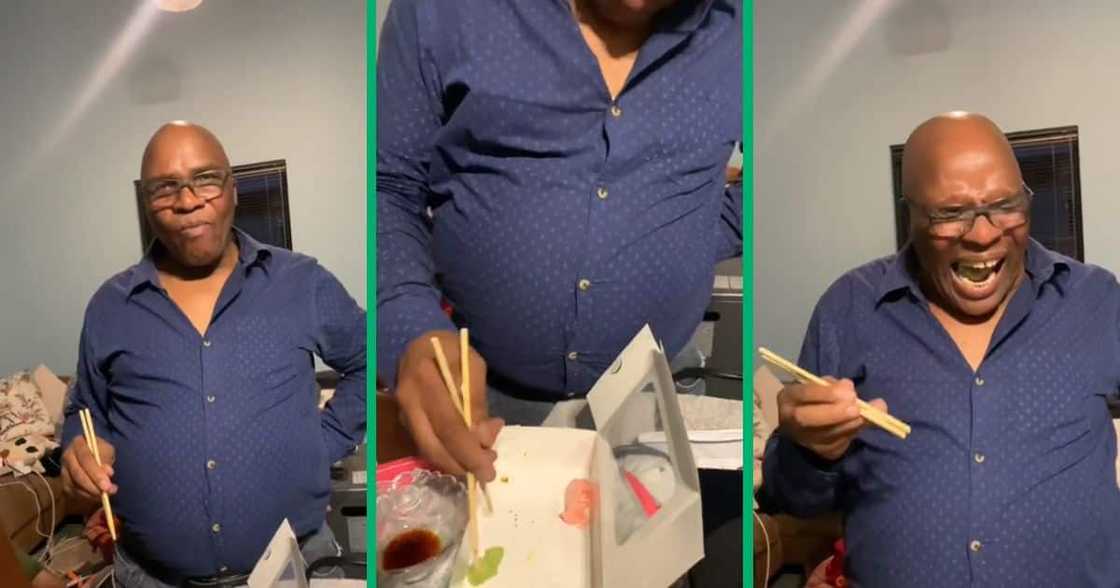 Dad tries wasabi for the 1st time