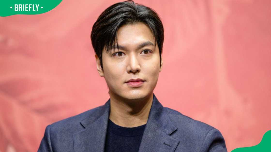 Lee Min-ho during a 2024 press conference to promote the second season of Pachinko Lee Min-ho during a 2024 press conference to promote the second season of Pachinko