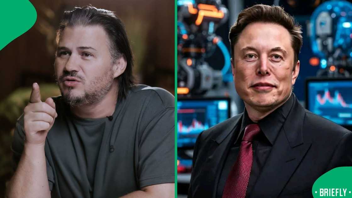 The visual on the right showed Elon Musk The visual on the right showed Elon Musk