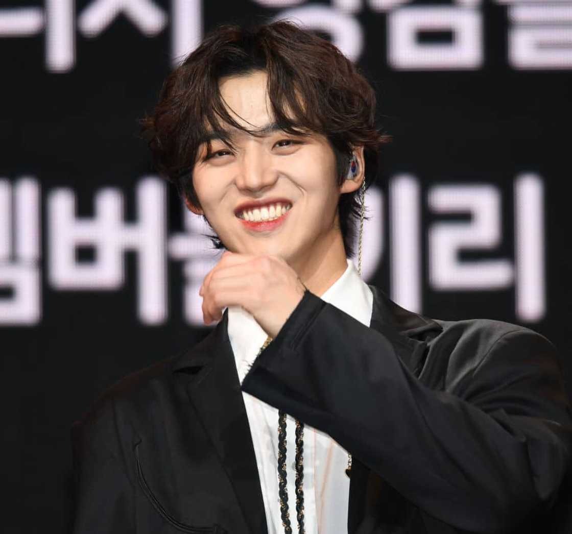 Hongseok of PENTAGON at Yes24 Live Hall in Seoul, South Korea. Hongseok of PENTAGON at Yes24 Live Hall in Seoul, South Korea.