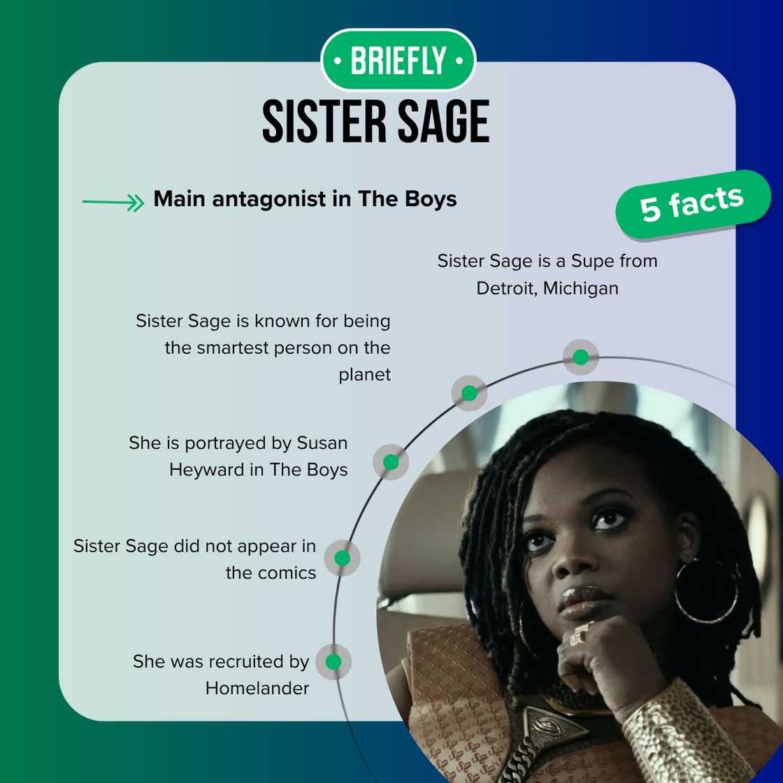 Sister Sage is known for being the smartest person on the planet Sister Sage is known for being the smartest person on the planet