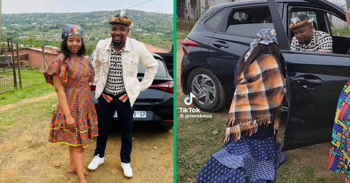 Zulu makoti and her husband Zulu makoti and her husband