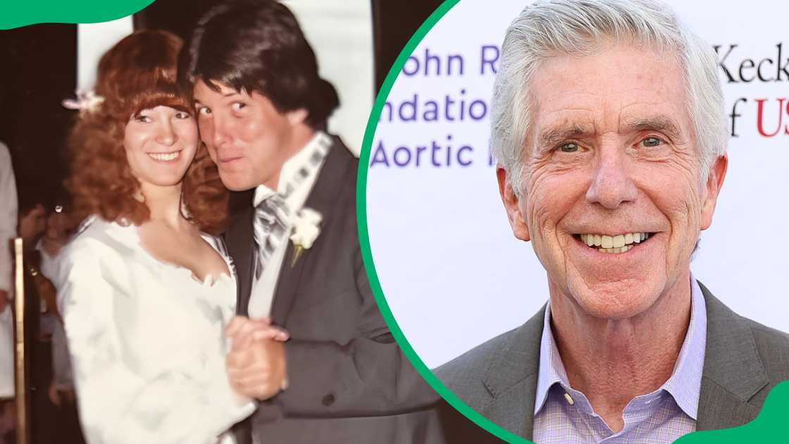 Lois Bergeron and Tom during their wedding and Tom at The John Ritter Foundation for Aortic Health's Annual Evening.