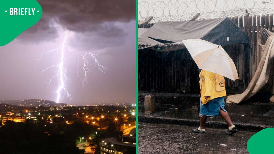 The SA Weather Service issued a Yellow Level 2 warning for severe weather