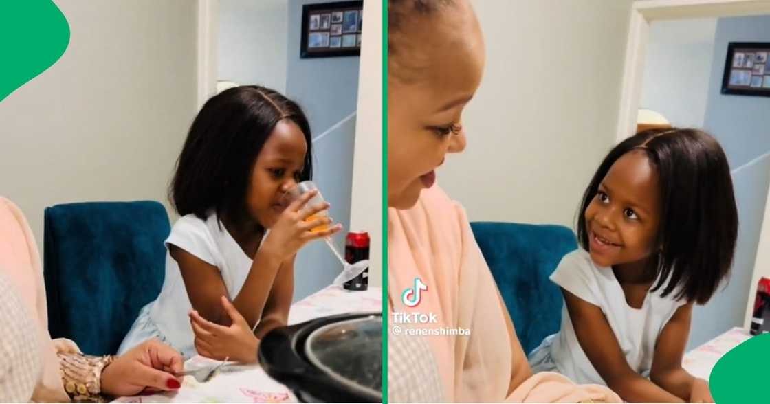 Little girl's TikTok skit with her mother amused Mzansi Little girl's TikTok skit with her mother amused Mzansi