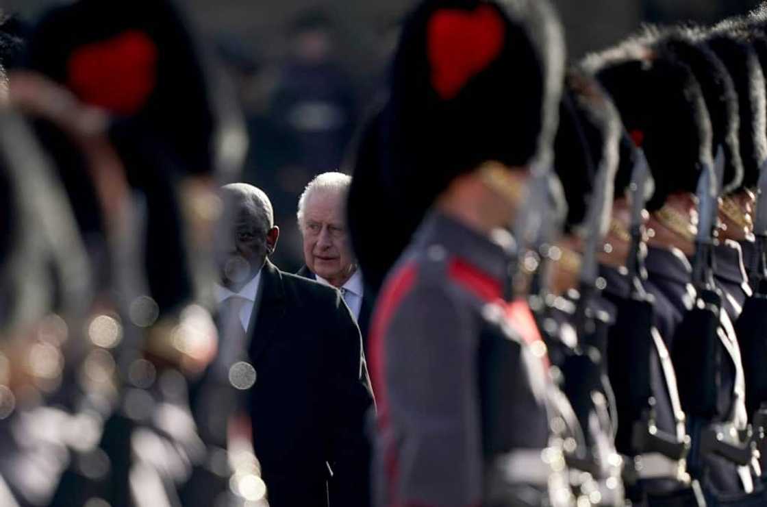 Ramaphosa and Charles inspect a Guard of Honour Ramaphosa and Charles inspect a Guard of Honour