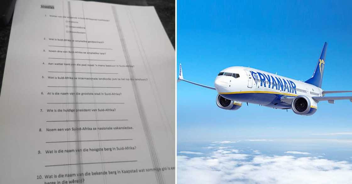 Ryanair, Afrikaans, South Africans