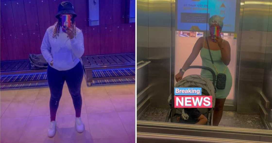 Twitter user @Ketso28 and her son Twitter user @Ketso28 and her son