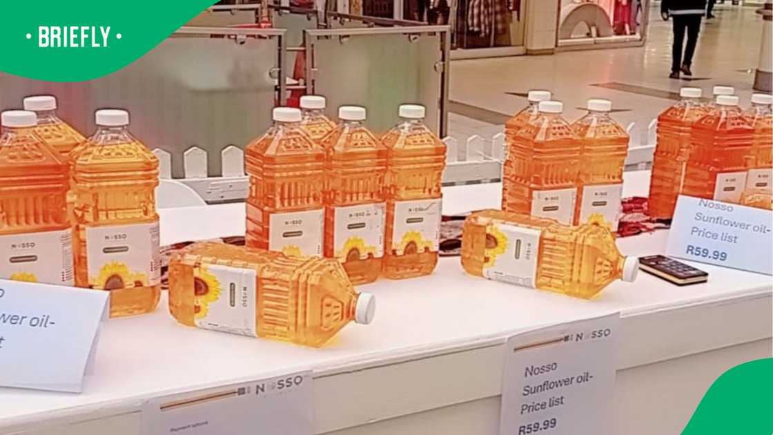 Nosso Sunflower Oil sold at a local mall.