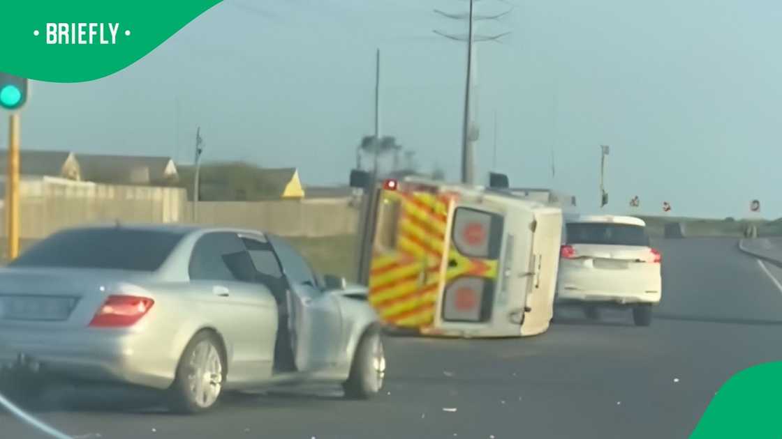 Ambulance accident caught on camera
