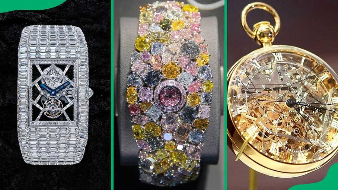 Most expensive watches: Jacob & Co. Billionaire Watch (L), Graff Diamonds Hallucination (C), and Breguet Grande Complication Marie Antoinette (R) Most expensive watches: Jacob & Co. Billionaire Watch (L), Graff Diamonds Hallucination (C), and Breguet Grande Complication Marie Antoinette (R)