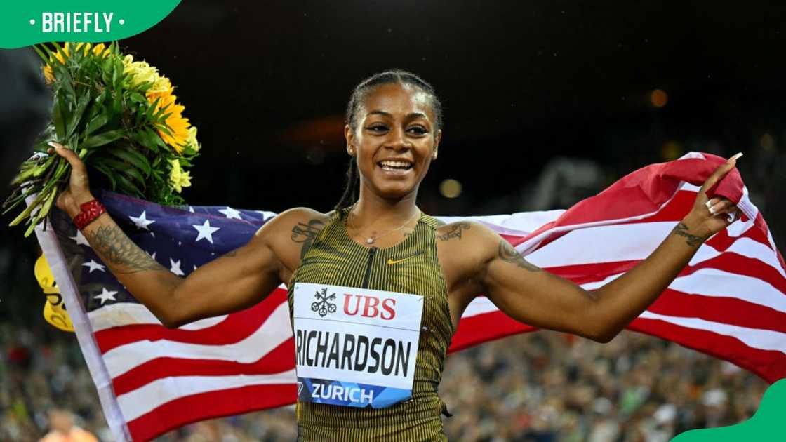 Sha’Carri Richardson at the 2024 Diamond League athletics meeting Sha’Carri Richardson at the 2024 Diamond League athletics meeting