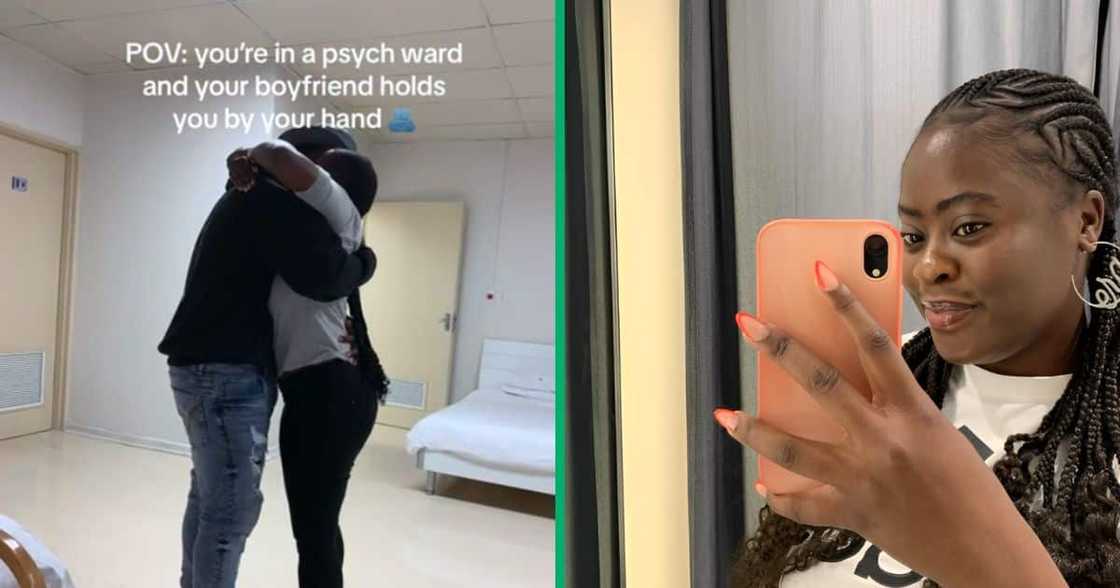 A woman took to her TikTok to show appreciation to her man who supported her after being admitted to a psych ward. A woman took to her TikTok to show appreciation to her man who supported her after being admitted to a psych ward.