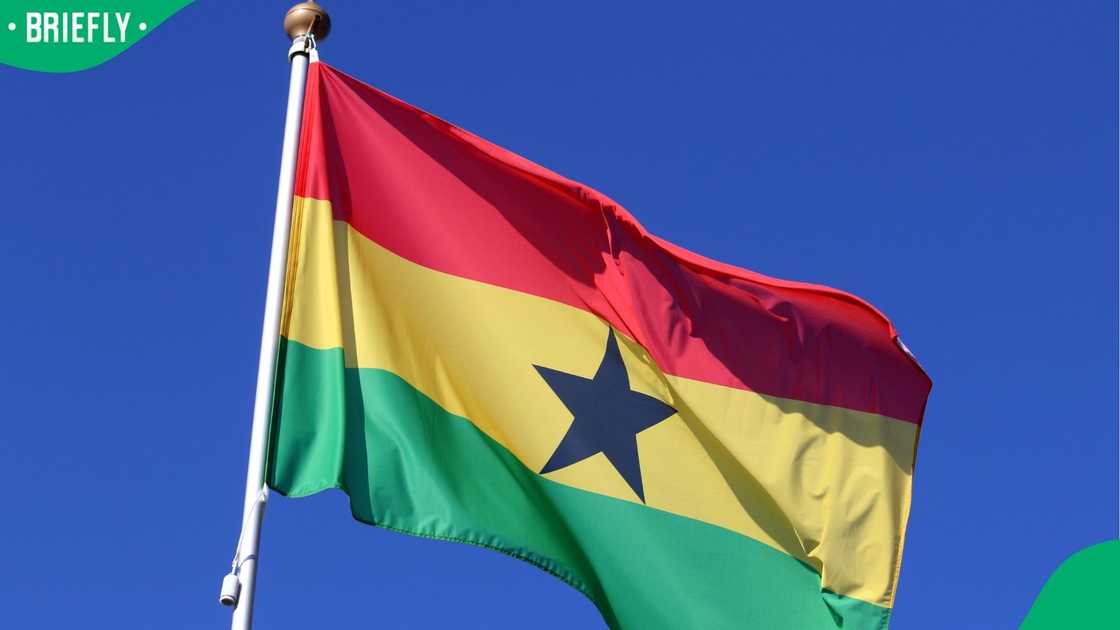 The national flag of the Republic of Ghana