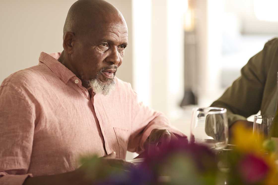 A man having dinner A man having dinner